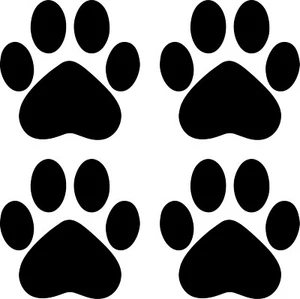 Cat Paw Prints 4 Track Set 2.5x2.5 Vinyl Decals Multiple Colors - Picture 1 of 24