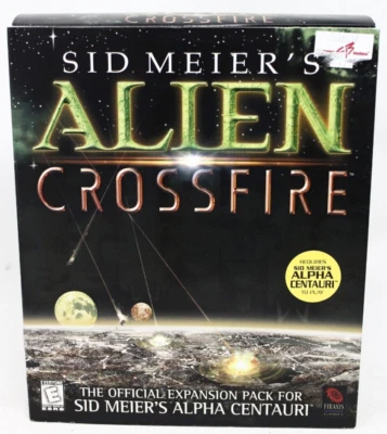 Sid Meier's Alien Crossfire - Alpha Centauri Exp.  PC CD Big Box - New Sealed  - Image 1 of 4