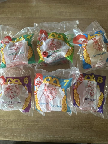Animaniacs 1994 McDonalds Happy Meal Toy Lot of 6 Sealed NIP #2,3,5,6,7,8 New Cover