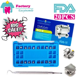 20Pc Dental Passive Self-ligating Bracket Brace Orthodontic ROTH/MBT Easyinsmile - Picture 1 of 22