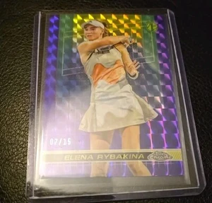 2024 TOPPS CHROME TENNIS ELENA RYBAKINA 1st CARD BASE #29 REFRACTOR /15 - Picture 1 of 6