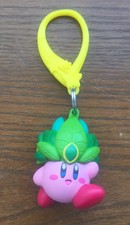 Nintendo KIRBY Backpack Hanger Sleeping 2” Figure Keychain Pink & Green Figure