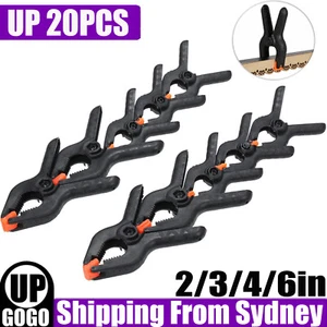 UP20X Heavy Duty Hard Plastic Spring Clamps Set Quick DIY Tools Grip Clips Nylon - Picture 1 of 16