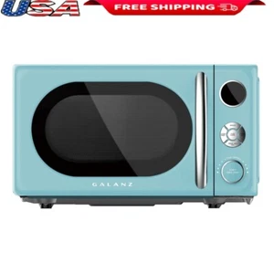 Retro Arbeitsplatte Mikrowelle 700W Kompakt Backofen Auftauen Programm Drehteller Einfache Bedienung - Bild 1 von 9