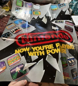 Nintendo NES - Now You’re Playing With Power - 1989 Vintage Poster Insert - Picture 1 of 3