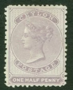 SG 18 Ceylon 1857-64. 1⁄2d stumpfe lila, perf 121⁄2, kein Wasserzeichen. Eine feine frische... - Bild 1 von 1