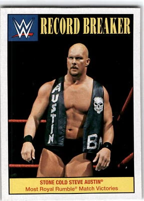 Steve Austin Record Breakers Topps WWE Heritage #25 2016 Foto 1 de 2