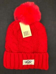 UGG Australia Fleece Lined Winter Stocking Cap/Toboggan/Beanie NWT (Red) - Picture 1 of 4