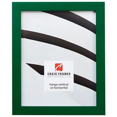 Craig Frames Confetti, 0.875 Inch Wide Modern Green Solid Wood Picture Frame - Image 1 of 4