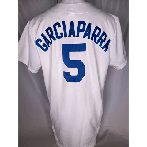 VTG Nomar Garciaparra #5 Los Angeles Dodgers Majestic White Jersey Men's LARGE Cover