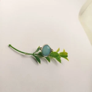 Sterling Silver Ring Featuring Mined Turquoise - Picture 1 of 3