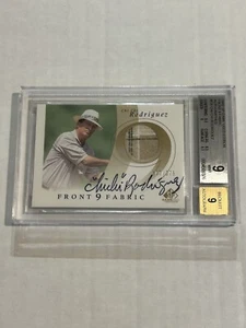 2002 SP GAME USED CHI CHI RODRIGUEZ 177/375 FRONT 9 FABRIC PATCH AUTO BGS 9/9 A8 - Picture 1 of 2