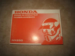 NX 250 MD25 Driver's Manual Owner's Manual - Picture 1 of 5