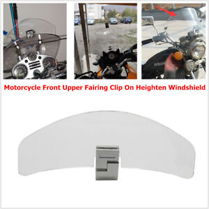 Motorcycle Front Upper Clip On Heighten Windshield Deflector Fit For Yamaha BMW