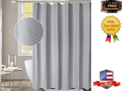 Cortina de Ducha 75 Pulgadas de Largo, Poliéster Duradero 72" Ancho Cortina de Baño Waf... Foto 1 de 4