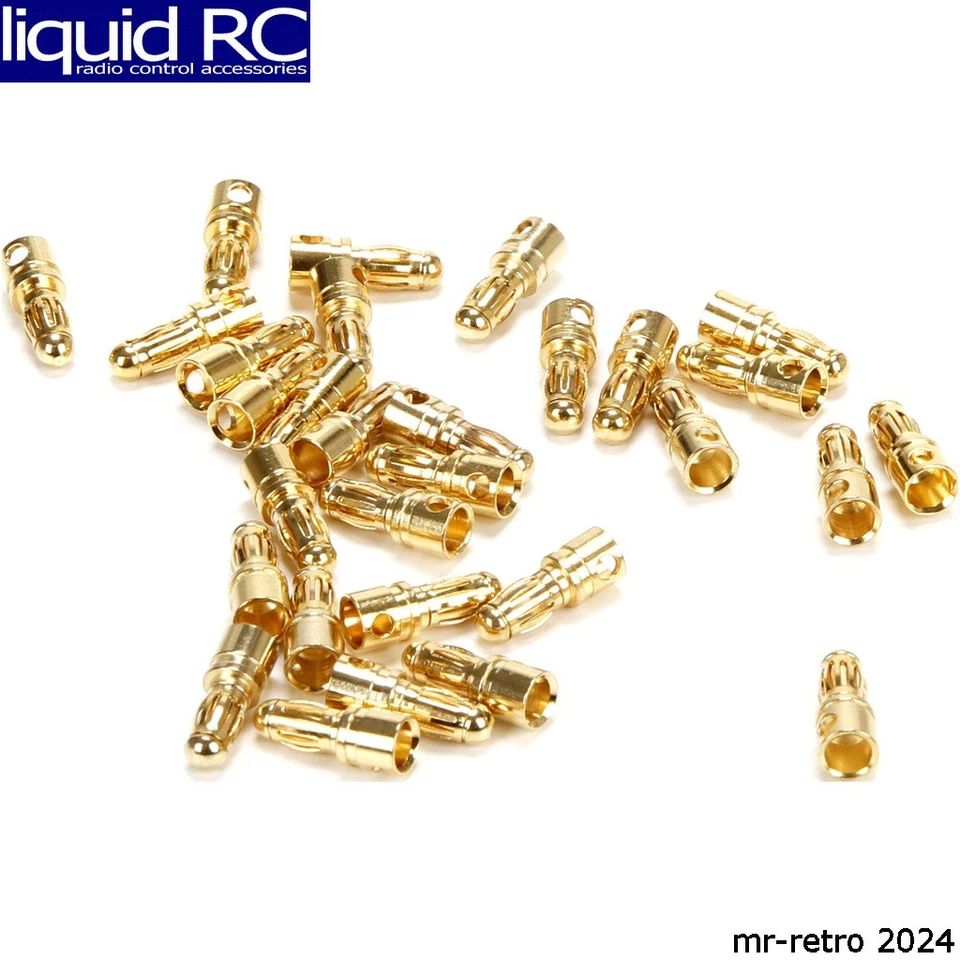 e-Flite AEC316 Gold Bullet Connector Male 3.5mm (30) - Image 1 of 1