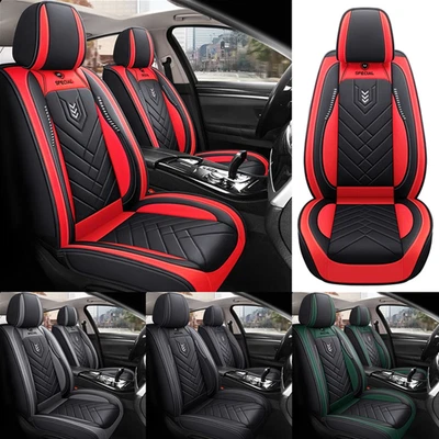 For Mercedes Benz C260 C180 C300 C63 AMG 5-Seat full Set PU Leather Seat Cover - Image 1 of 4