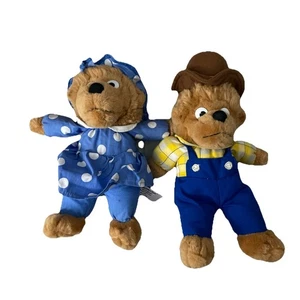 VINTAGE 1993 The Berenstain Bears Plush Papa Father and Mama Plush 10 Inch - Picture 1 of 6