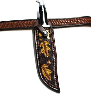 Custom Leder Messerscheide passend für eine Buck 120 Messerscheide. - Bild 1 von 5