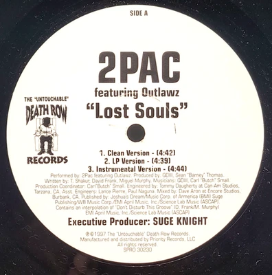 2PAC FT. OUTLAWZ - LOST SOUL / СВЯЗАННЫЙ С GAN САУНДТРЕК - ХИП-ХОП 12' DEATH ROW - Изображение 1 из 3