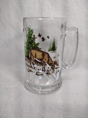  Taza de cerveza Schmidt serie coleccionista vidrio piedra pesado ciervo Buck deportista 14 oz Foto 1 de 4