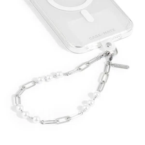 Case-Mate Phone Charm with Beaded Silver Pearls - Detachable Anti Theft Strap... - Zdjęcie 1 z 8