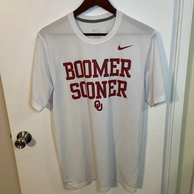 Nike Boomer Sooner Oklahoma Dri-Fit T Shirt Size Medium - Image 1 of 4