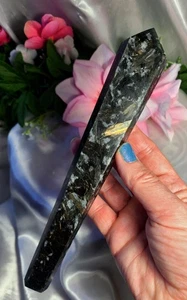 Rare X Large 8" 327g A+  Astrophyllite Wand Gemstone Scepter Psychic Ability - Picture 1 of 19