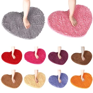 Love Zerbino a Forma di Cuore Antiscivolo Morbido Bagno Pavimento Tappeto Bagno @ - Foto 1 di 29