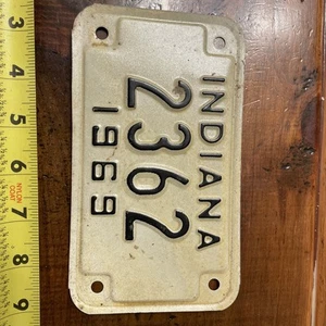 Indiana 1969 MOTORCYCLE License Plate 2362 - Picture 1 of 2