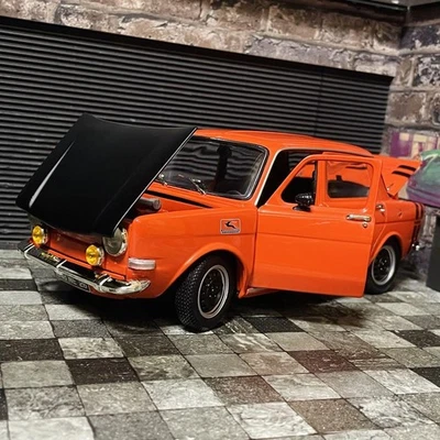 Norev 1/18 Simca 1000 Rallye1 1972 Custom Orange Diecast Model Car - Image 1 of 4