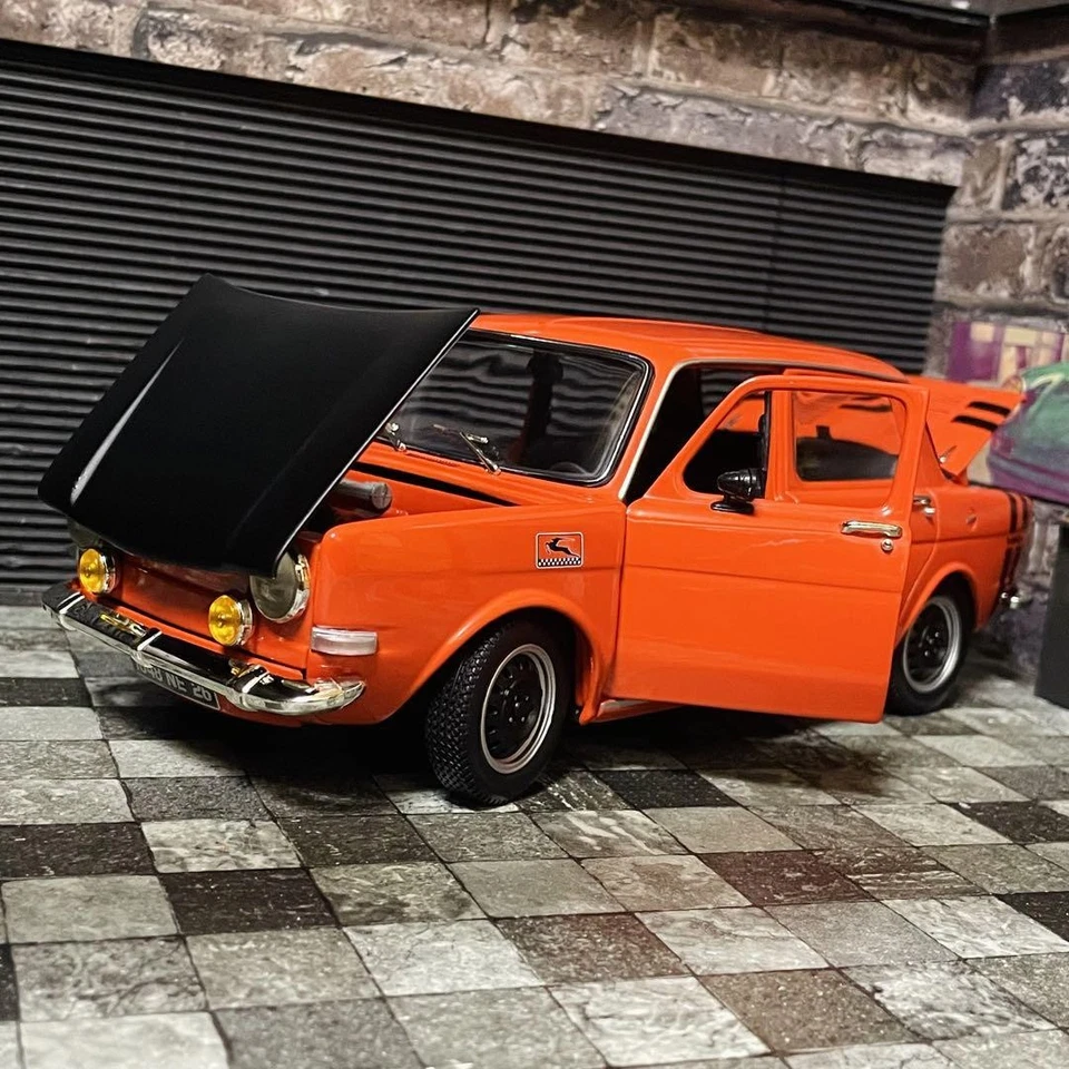 Norev 1/18 Simca 1000 Rallye1 1972 Custom Orange Diecast Model Car - Image 1 of 4