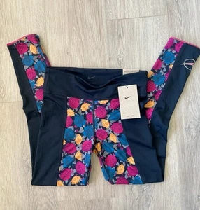 NWT Nike Tight Fit High Rise Full Length Leggings Athletic Pants Kids Girls M - Picture 1 of 10