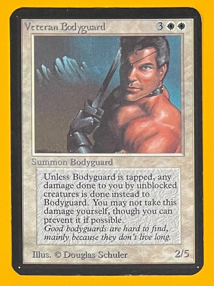 MTG VETERAN BODYGUARD (Ink) Alpha (OldManMTG 012-655) - Image 1 of 4