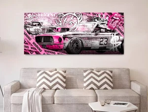Tableau muscle car, décoration voiture américaine , art graphique, pop art - Imagen 1 de 3