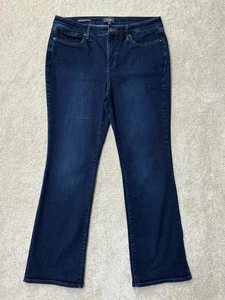 Pantalones de mezclilla NYDJ para mujer 12 azul lavado oscuro elástico Barbara Bootcut tiro alto - Imagen 1 de 11