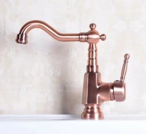 Bathroom Vanity Basin Faucet Single Hole Swivel Spout Deck Mount Mixer Sink Taps - Picture 1 of 8