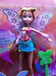 WINX FLORA DOLL TOY SOPHIX FAIRY GLITTER MAGIC WINGS hair brush Magic wand PS5 - Picture 1 of 2