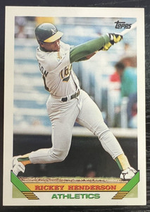1993 Topps #750 Rickey Henderson Oakland Athletics NM-MT Condition