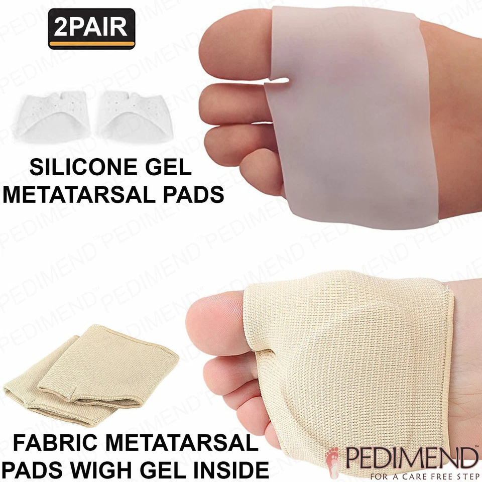 Pedimend™ Half Toe Sleeve Metatarsal Pads for Callus and Blisters (GEL + FABRIC)
