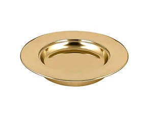 Communion Ware | Assiette à pain de communion | Acier inoxydable - Finition dorée brillante - Photo 1 sur 5