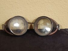 VINTAGE ANTIQUE MILITARY AVIATOR MOTORCYCLE GOGGLES STEAMPUNK (No Straps)