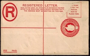 Gibraltar 1900s KE VII 2d Red Registered Envelope w/SPECIMEN OVPT RARE - Picture 1 of 2