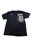 VTG Umbro England Sz Medium Soccer 90s Y2K Sportswear Black T-Shirt 