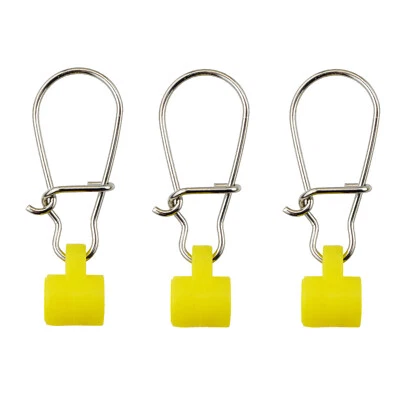 Heavy Duty Fishing Line Clip Slide Plastic Head Swivel Duo Fast lock Snap Yellow - Image 1 of 4