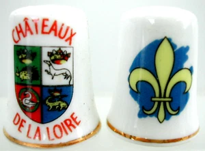 Dé à coudre de collection Thimble - CHATEAUX DE LA LOIRE LYS - PHOTO RECTO-VERSO - Imagen 1 de 1