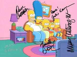 The Simpsons Cast Signed 8x10 Dan Julie Yeardley Nancy Comes with COA 100% Auth - Bild 1 von 2