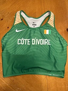 Women’s Nike Pro Elite Olympic Sports Bra Cote D’Ivoire Ivory Coast 911727 Large - Picture 1 of 8