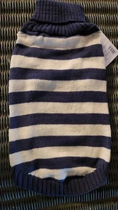 Top Paw Dog Apparel - Blue and White Stripe Dog Sweater. New With Tags. Size Md - Picture 1 of 2