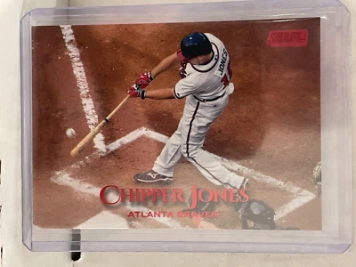 2019 Topps Stadium Club Chipper Jones Red Foil Parallel - Image 1 of 2